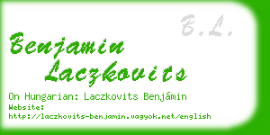 benjamin laczkovits business card
